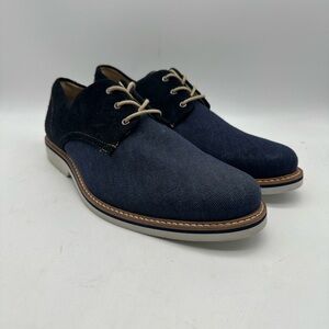 BRAND NEW 1901 Mens Derby Shoes Blue Leather/Canvas Mismatch Sizes R 8.5 / L 9